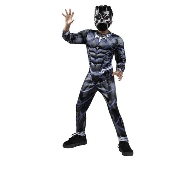 Black Panther Light Up Costume NWT Halloween Parties Dress Up small 4-7 - Picture 4 of 4